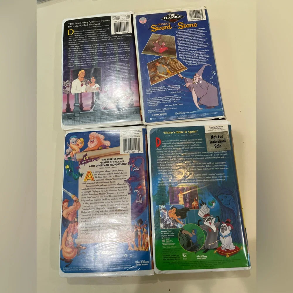 Disney classics set of 4 vhs